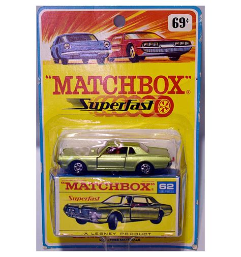 Matchbox Rare Carded Transitional Superfast From 1970 Mercury Cougar