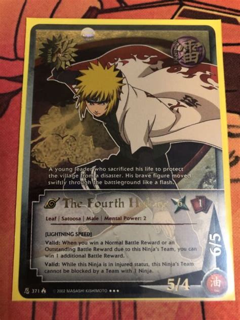 Naruto Ccg Tcg The Fourth Hokage Lightning Speed Sr 1st Ed Naruto Card