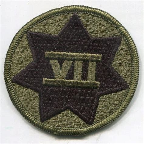 Vietnam Era Us Army 7th Vii Corps Od Subdued Patch Ebay