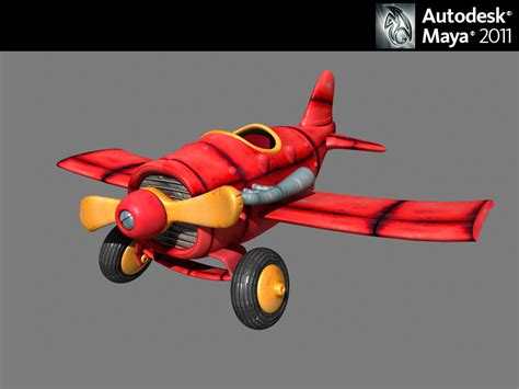 Cartoon Airplane Toy 3d Model 25 Obj Ma Fbx Free3d