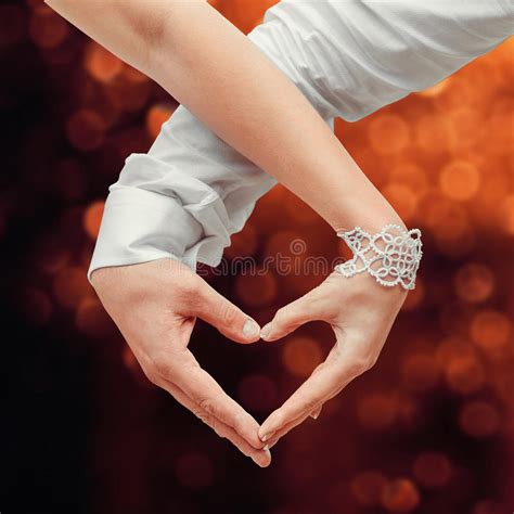 Man And Woman Holding By Hands And Making Love Hea Stock Image Image