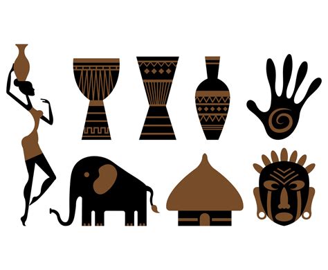 African Symbols Vector Vector Art And Graphics