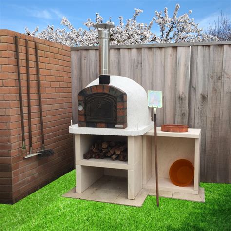 Premier Wood Fired Pizza Oven With Stand And Side Table Patio Life