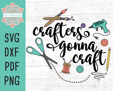 Crafters Gonna Craft Cut File For Silhouette And Cricut Craft Etsy