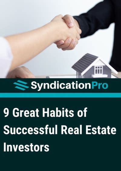 9 Great Habits Of Successful Real Estate Investors