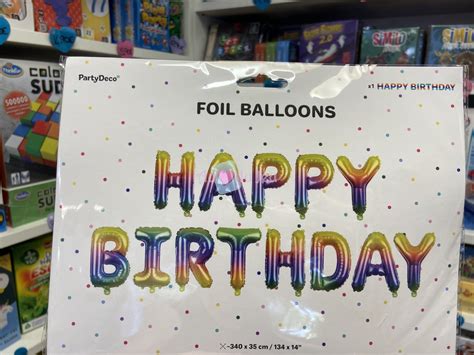 Ballon Lettres Happy Birthday Arc En Ciel Partydeco Au Coeur Du Jeu