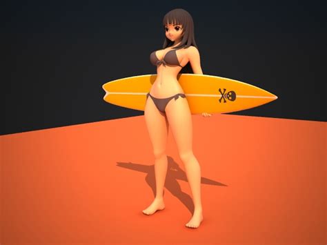 3d Anime Girl Model