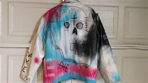 Lil Peep Rapper Custom Leather Jacket Street Art Never Say Die Norway