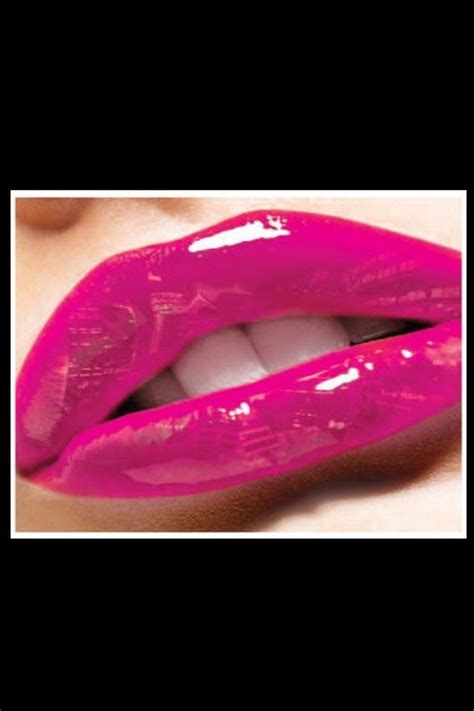 shiny n wer bright pink lips hot pink lips pink lips