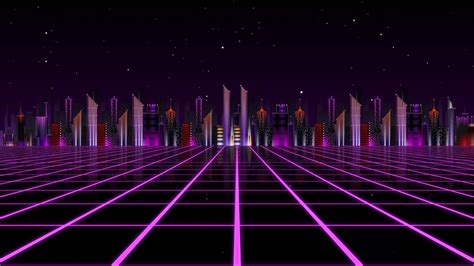 Synthwave Background Loop Animation 1080p 60 Fps No Copyright Youtube