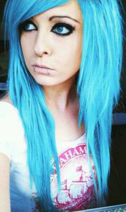 How Blue My Hair Is Going To Be Emo Girl Hairstyles Emo Scene Hair Bright Hair Colors