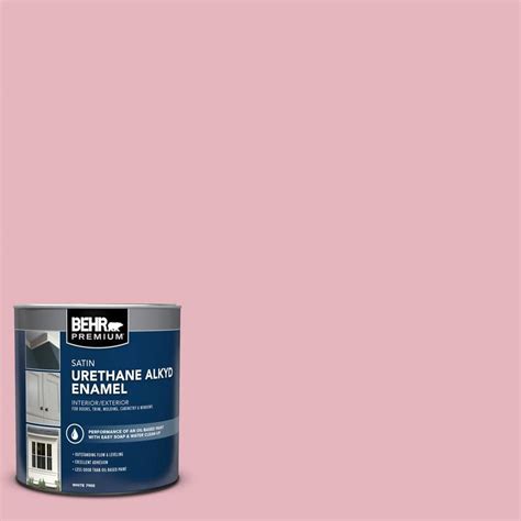Behr Premium 1 Qt M140 3 Premium Pink Satin Enamel Urethane Alkyd