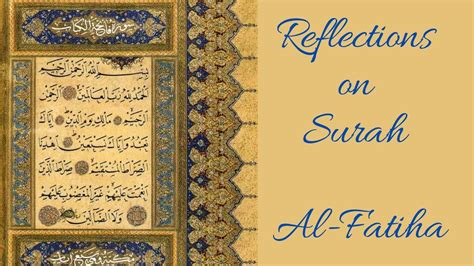 Al Fatiha Part 1 Summary Of The Quran Youtube