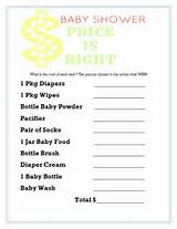 The Price Is Right Baby Shower Game