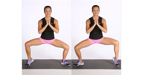 Wide Squat With Calf Raise Best Calf Exercises For Women Popsugar Fitness Photo