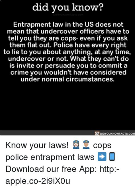 Did You Know Entrapment Law In The Us Does Not Mean That Undercover