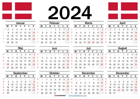 Kalender 2024 Danmark Med Helligdage Og Ugenumre