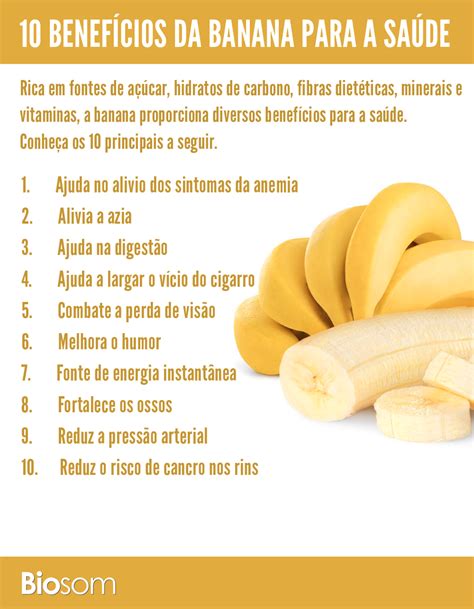 10 Incríveis Benefícios da Banana para Saúde Biosom Biosom