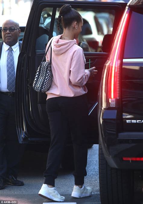 Rihanna Keeps It Casual In Tracksuit As She Steps Out In Nyc Daily Mail Online