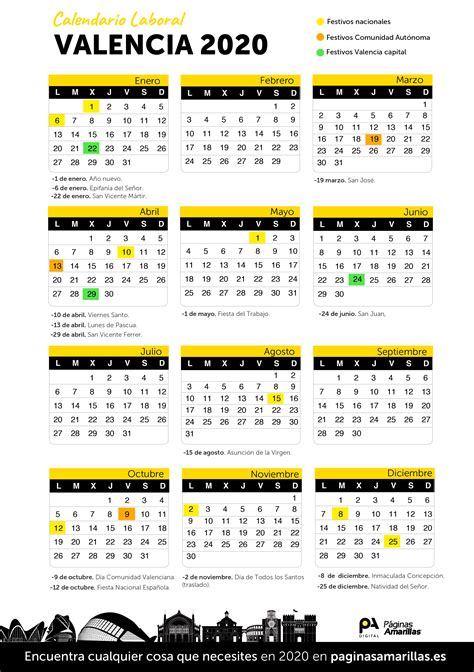 Calendario Escolar Valencia 2022
