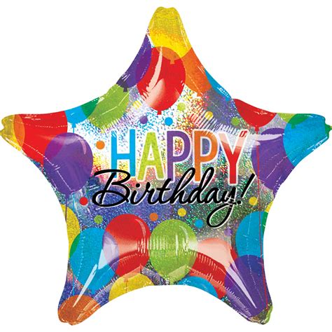 Giant Rainbow Balloon Bash Star Happy Birthday Balloon