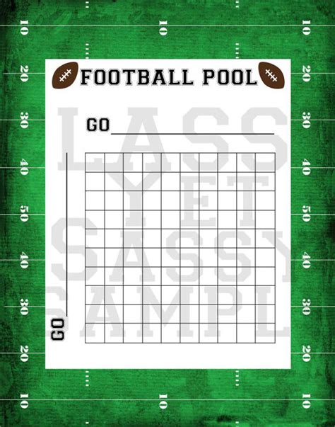 Football Pool Printable Sheets