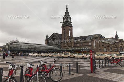 Hamburg Germany View Of The Main Train Station And The Station