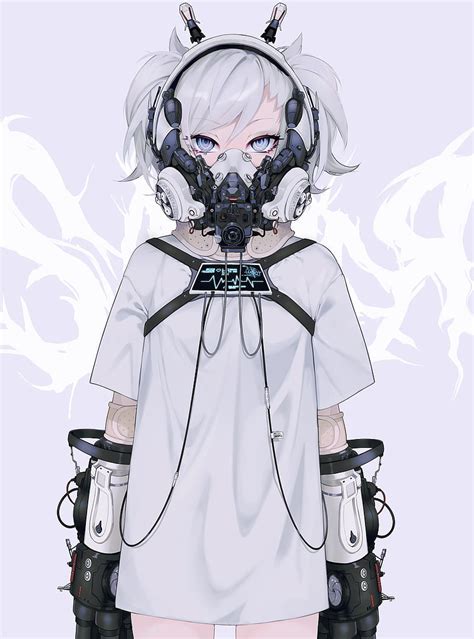 Girl Mask Cyborg White Anime Hd Phone Wallpaper Peakpx