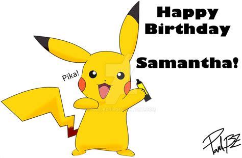 Pikachu Happy Birthday Illustrator Cs5 By Paulbc99 On Deviantart