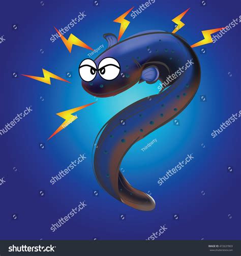 Electric Eel On A Nice Background Vector Royalty Free Stock Vector