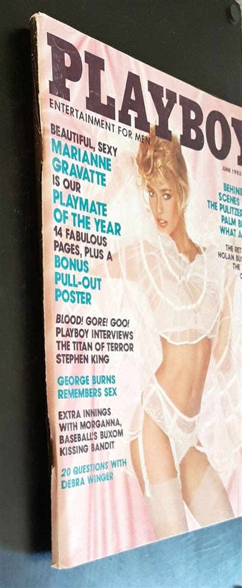 Vintage Playboy Magazine June Marianne Gravatte Stephen King George Burns Ebay