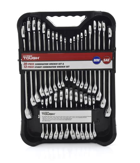 Hyper Tough 32 Piece Combination Wrench Set Metric And Sae Home And Garden