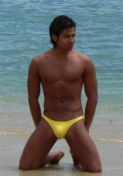 Mensswimwear Sportswear Yellow Men S Bikini Swimwear Beach Bra Dress Swimwear Dress Mens