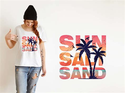 Sun Salt Sand Retro Summer Tshirt Design Graphic By Sublimationdesigns