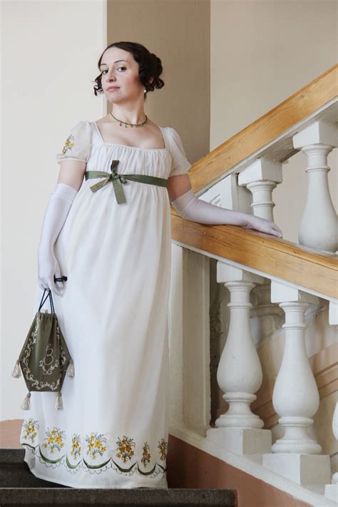 Dress In The Empire Style Regency Dress Edwardian Dress Dresses