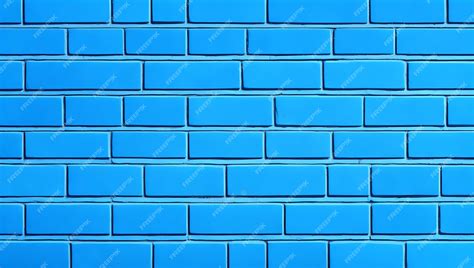 Premium Ai Image Blue Bricks Wall Texture Seamless Background