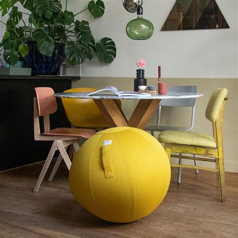 People are using the ball as a chair in order to strengthen core muscles. NEW 65cm Leiv Ergonomic Upholstered Ball Chair - Boyle ...