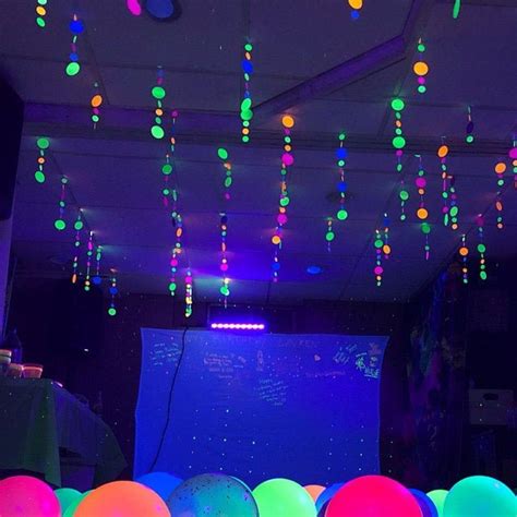 Glow Party Decorations Neon Garlands Black Light Party Etsy Glow Birthday Party Glow Stick