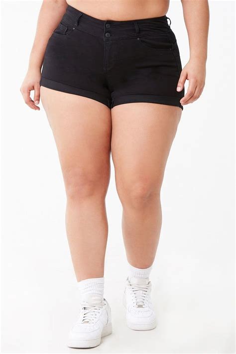 Plus Size Denim Shorts Women