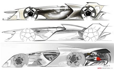 Set of colorful fast motor racing cars on a start line. Renault 'R.S. 2027 Vision' Concept Previews F1 Racing Cars ...