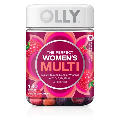 Olly Womens Multivitamin Gummies Berry 130ct Gummies Vitamins