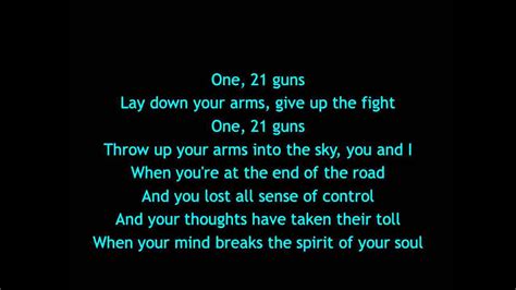 Green Day 21 Guns Lyrics Youtube