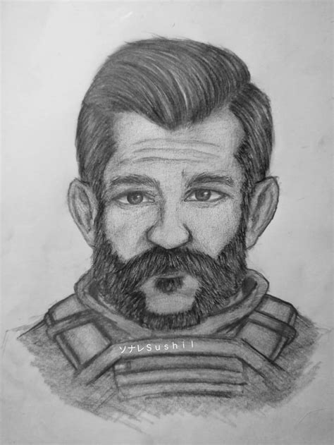 Captain Price Pencil Drawing Fanart By Me Cod Rcallofduty