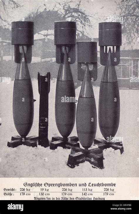 Ww2 Bombs Dropped By The Raf On Hamburg Stock Photo 66153452 Alamy