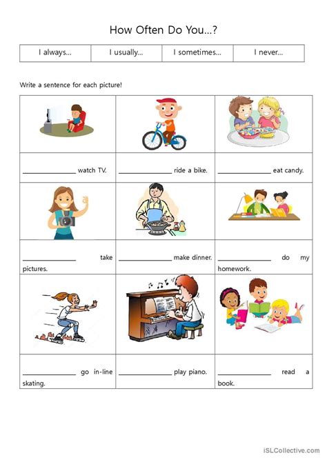 How Often Do You English Esl Worksheets Pdf And Doc