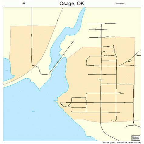 Osage Oklahoma Street Map 4056150