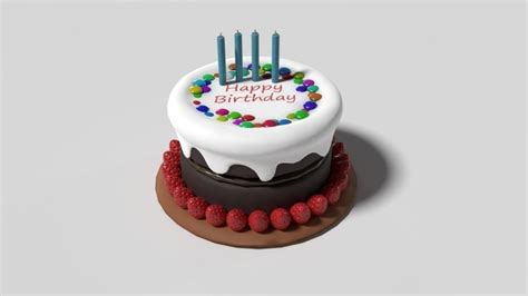 Birthday Cake 3d Model Cgtrader