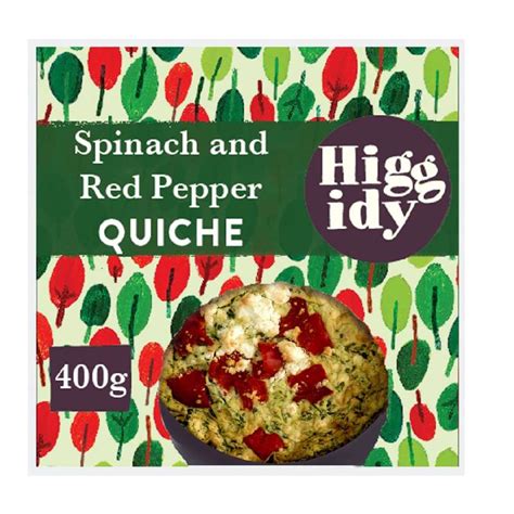 Higgidy Spinach And Red Pepper Quiche 400g Co Op