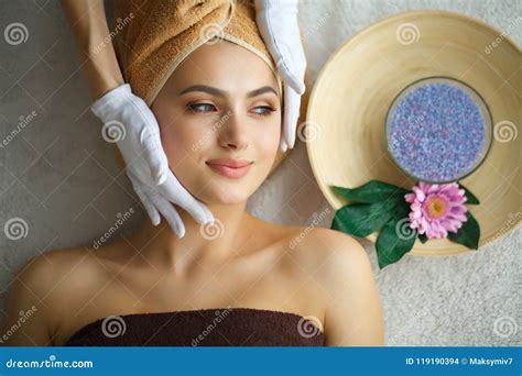 Skin And Body Care Close Up Of A Young Woman Getting Spa Treatment At