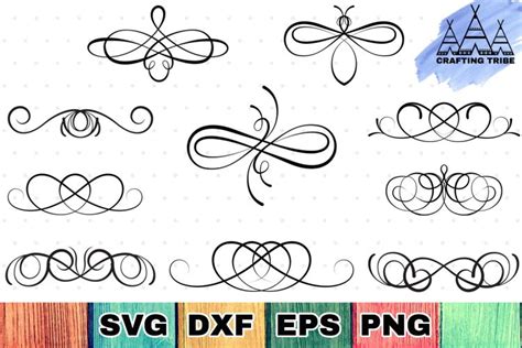 Free Svgs Download Flourish Dividers Svg Cut Files Pack Free Design